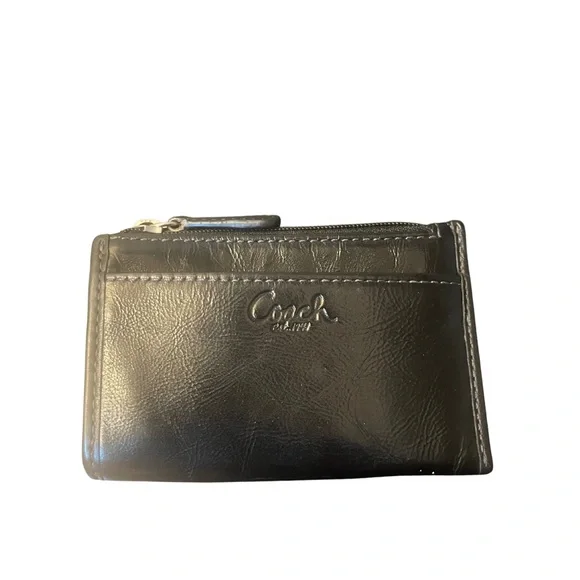 Coach Black Leather Mini Skinny ID Card Holder - Picture 3 of 9